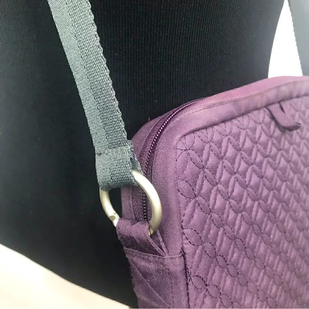 Belkin Quilted Purple Padded Zipper Sleeve Crossbody Device Bag